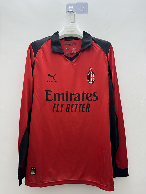 AAA Quality AC Milan 25/26 Fourth Red Long Soccer Jersey